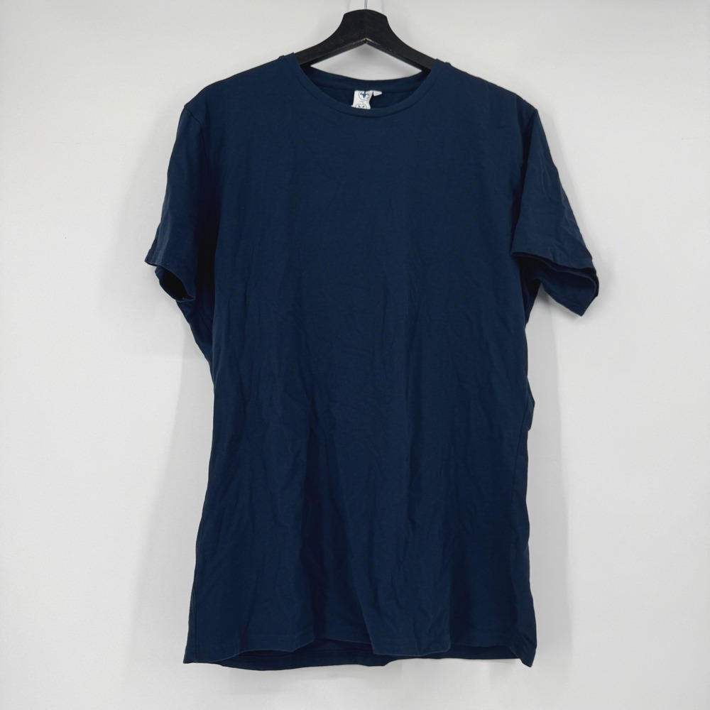 State & Liberty Large Athletic Fit 4-Way Stretch Short Sleeve T-Shirt Navy Blue